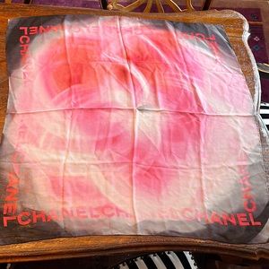 Authentic Chanel large Silk scarf